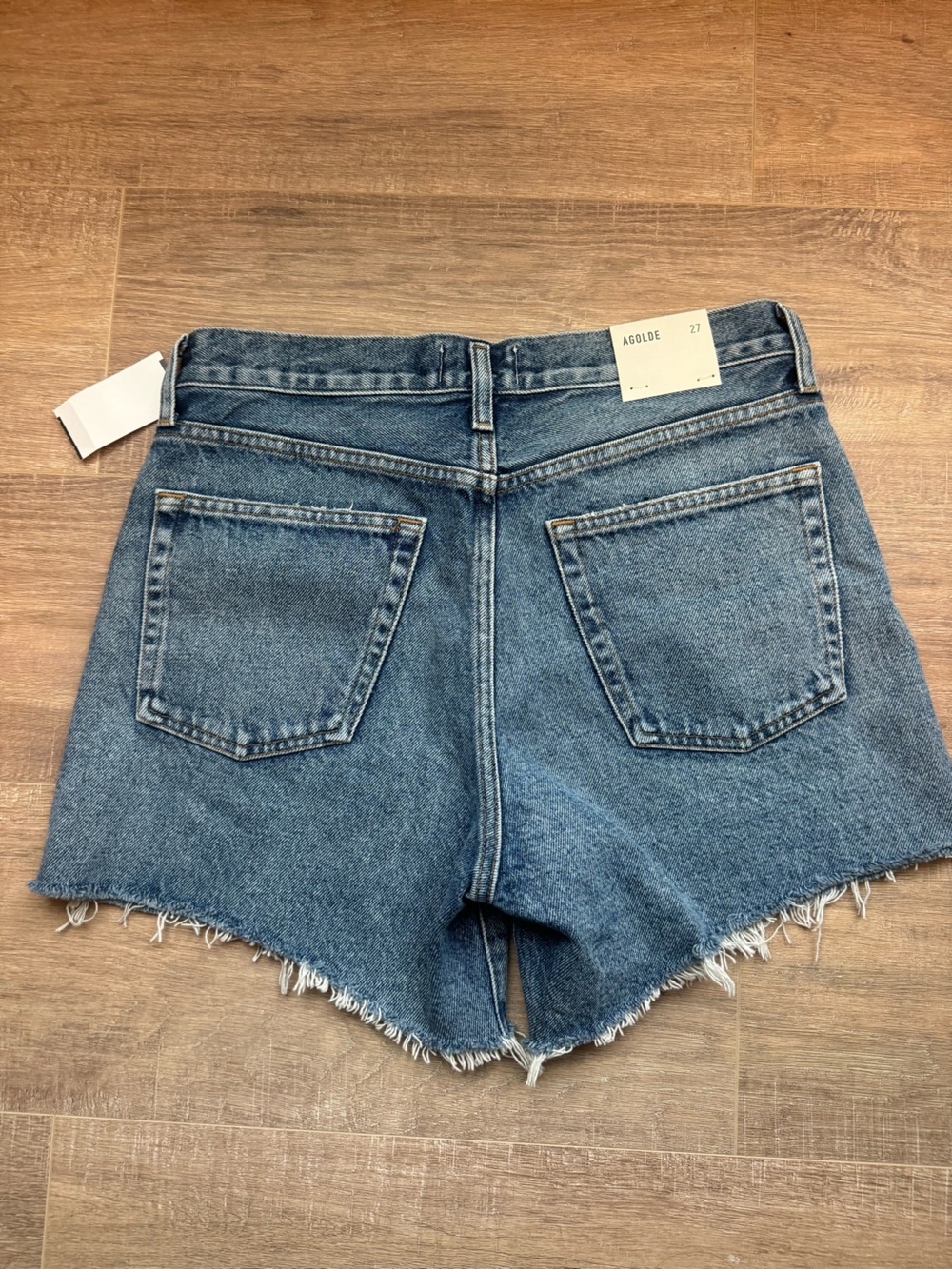 NEW AGOLDE Parker Long Shorts L/F VINTAGE Skywave - Picture 2 of 7